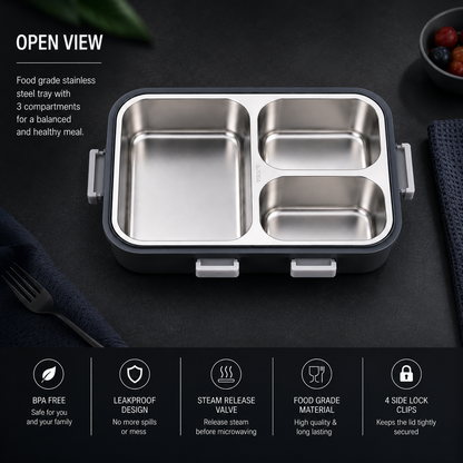 Satinless Steel Lunchbox